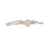 Thumbnail Image 7 of 1/3 CT. T.W. Composite Diamond Frame Heart-Sides Twist Three Piece Bridal Set in 10K Rose Gold