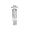 Thumbnail Image 4 of 1/4 CT. T.W. Diamond Double Frame Vintage-Style Three Piece Bridal Set in Sterling Silver