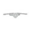 Thumbnail Image 7 of 1/4 CT. T.W. Diamond Double Frame Vintage-Style Three Piece Bridal Set in Sterling Silver