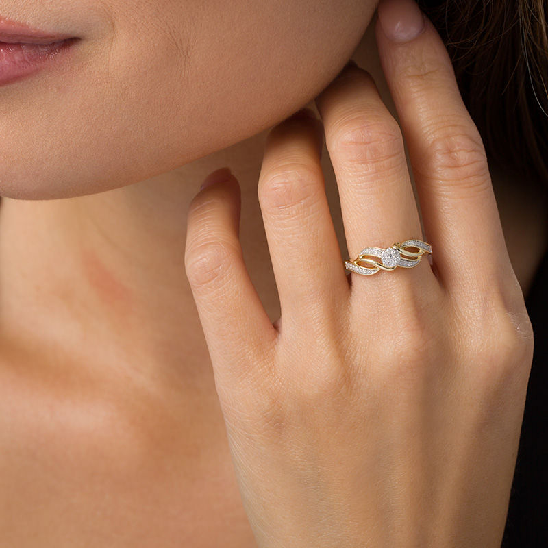 Main Image 2 of 1/5 CT. T.W. Composite Diamond Ring in 10K Gold