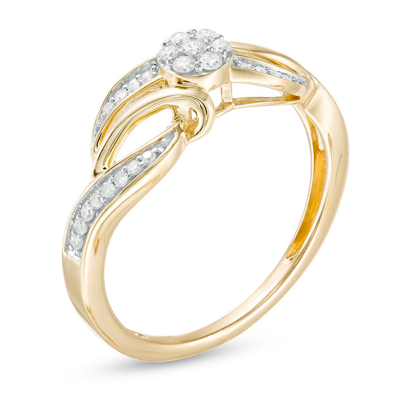 Main Image 3 of 1/5 CT. T.W. Composite Diamond Ring in 10K Gold
