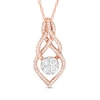 Thumbnail Image 0 of 1/3 CT. T.W. Multi-Diamond Infinity Teardrop Pendant in 10K Rose Gold