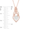 Thumbnail Image 2 of 1/3 CT. T.W. Multi-Diamond Infinity Teardrop Pendant in 10K Rose Gold