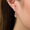 Thumbnail Image 2 of 1/3 CT. T.W. Diamond Interlocking Teardrop Earrings in 10K Rose Gold