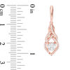 Thumbnail Image 3 of 1/3 CT. T.W. Diamond Interlocking Teardrop Earrings in 10K Rose Gold