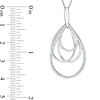 Thumbnail Image 3 of 1/4 CT. T.W. Diamond Overlapping Teardrop Pendant in Sterling Silver