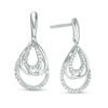 Thumbnail Image 1 of 1/5 CT. T.W. Diamond Multi Teardrop Earrings in Sterling Silver