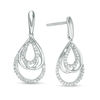 Thumbnail Image 0 of 1/5 CT. T.W. Diamond Multi Teardrop Earrings in Sterling Silver