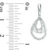 Thumbnail Image 1 of 1/5 CT. T.W. Diamond Multi Teardrop Earrings in Sterling Silver