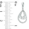 Thumbnail Image 2 of 1/5 CT. T.W. Diamond Multi Teardrop Earrings in Sterling Silver