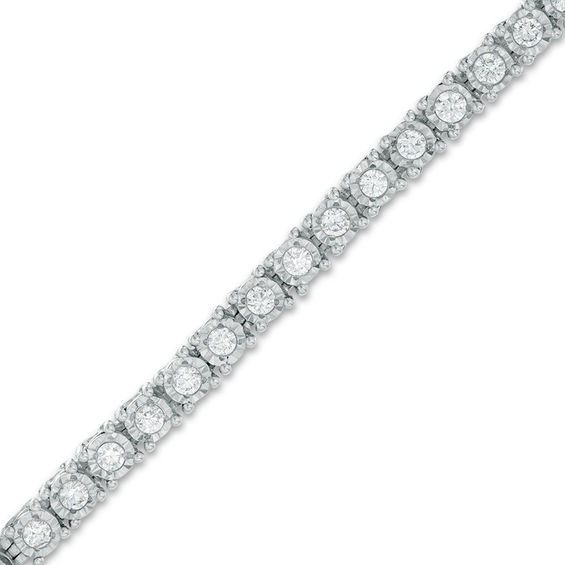 1 CT. T.w. Diamond Tennis Bracelet in 10K White Gold