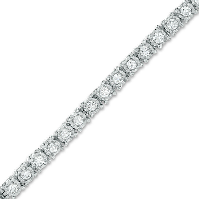 Main Image 1 of 1 CT. T.W. Diamond Tennis Bracelet in 10K White Gold