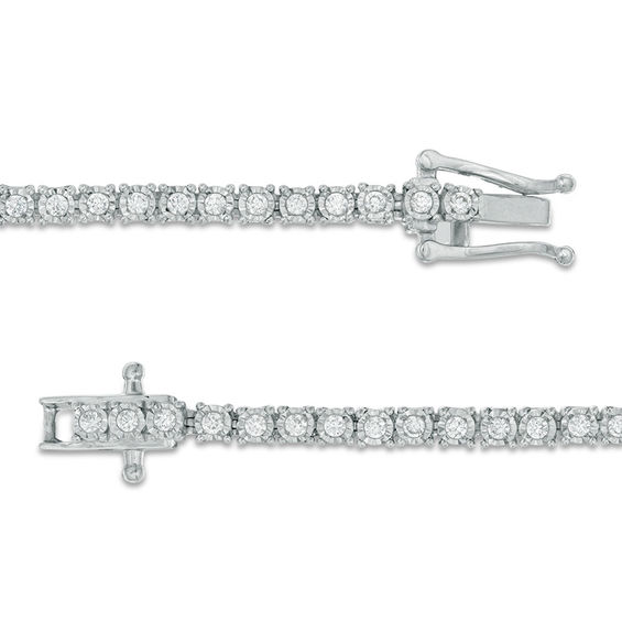 1 CT. T.w. Diamond Tennis Bracelet in 10K White Gold