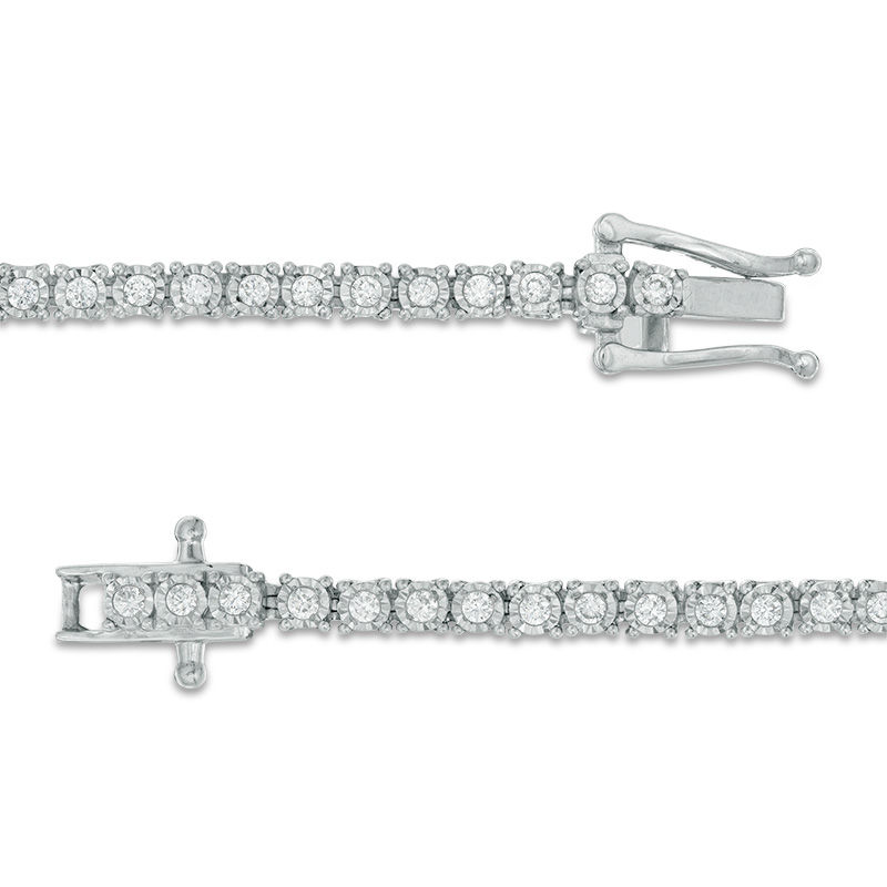 Main Image 2 of 1 CT. T.W. Diamond Tennis Bracelet in 10K White Gold