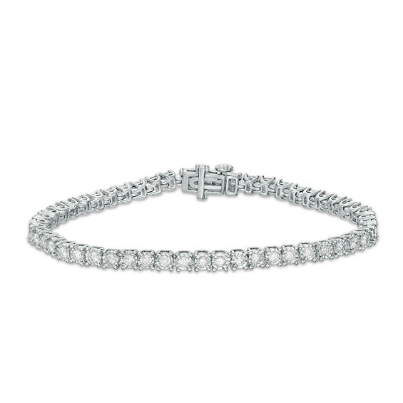 2 CT. T.w. Diamond Tennis Bracelet in 10K White Gold