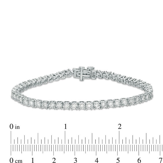 2 CT. T.w. Diamond Tennis Bracelet in 10K White Gold