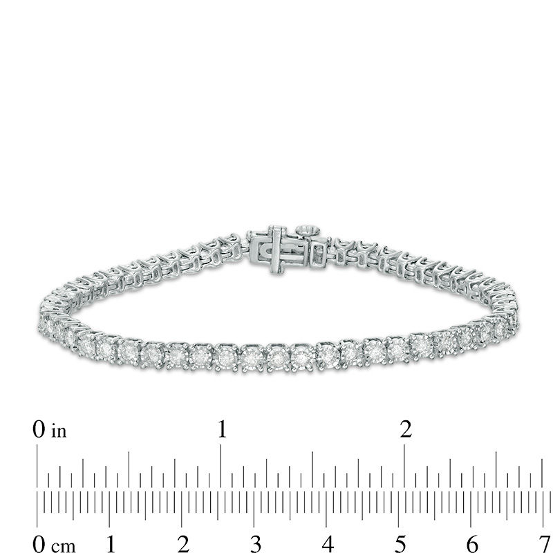 Main Image 3 of 2 CT. T.W. Diamond Tennis Bracelet in 10K White Gold