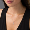 Thumbnail Image 2 of 1/4 CT. T.W. Diamond Ribbon Pendant in 10K Rose Gold