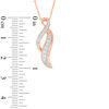 Thumbnail Image 3 of 1/4 CT. T.W. Diamond Ribbon Pendant in 10K Rose Gold