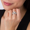 Thumbnail Image 2 of 1 CT. T.W. Diamond Flower Scroll Vintage-Style Ring in 10K White Gold