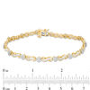 Thumbnail Image 4 of 2 CT. T.W. Baguette and Round Composite Diamond Infinity Link Bracelet in 10K Gold - 7.25"