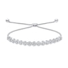 Thumbnail Image 1 of 1/2 CT. T.W. Diamond Wave Twist Bolo Bracelet in Sterling Silver - 9.5"