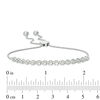 Thumbnail Image 2 of 1/2 CT. T.W. Diamond Wave Twist Bolo Bracelet in Sterling Silver - 9.5"