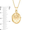 Thumbnail Image 3 of Diamond-Cut Floral Lattice Pattern Oval Locket in 10K Gold