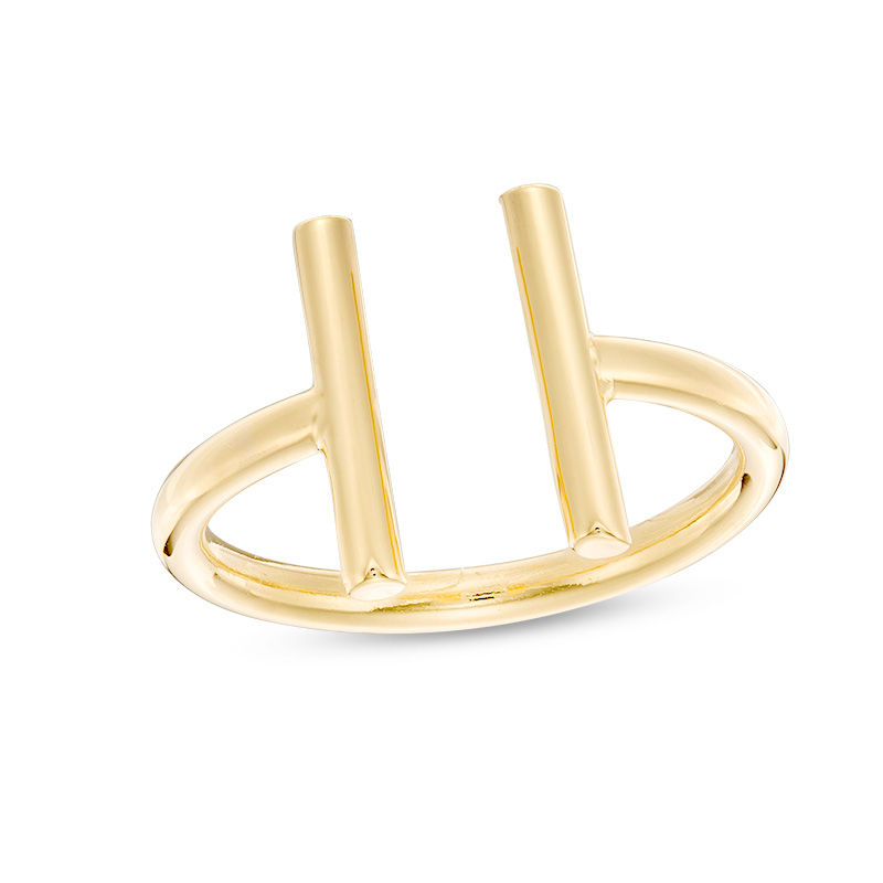 Main Image 1 of Double Bar Wrap Ring in 10K Gold - Size 7