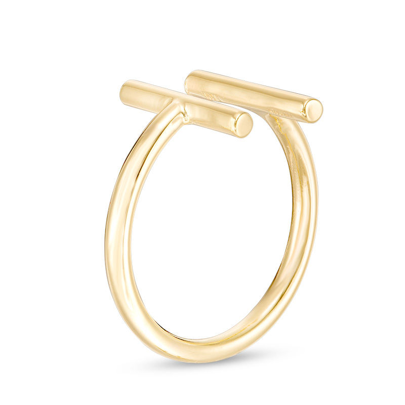 Main Image 2 of Double Bar Wrap Ring in 10K Gold - Size 7