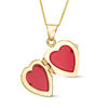 Thumbnail Image 2 of Diamond-Cut Flower Heart Locket in 10K Gold