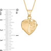 Thumbnail Image 3 of Diamond-Cut Flower Heart Locket in 10K Gold