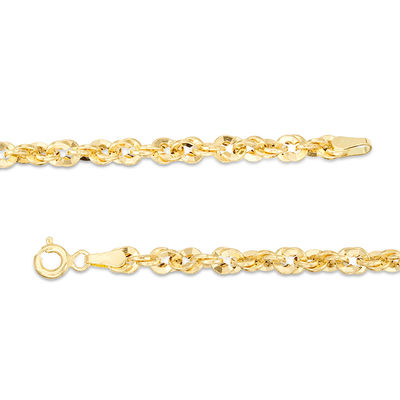 Layered Link Chain Bracelet in 10K Gold 