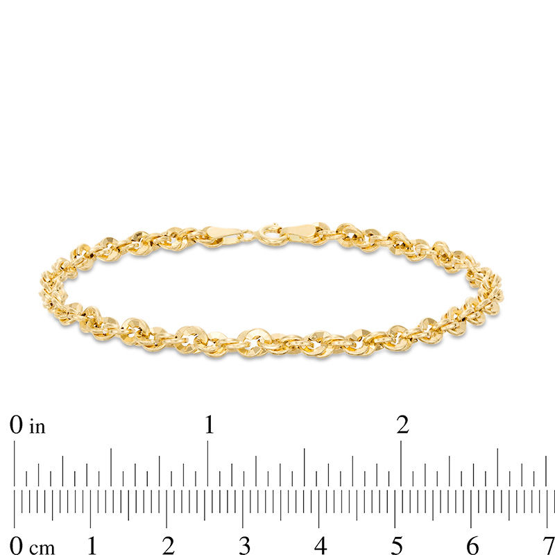 Layered Link Chain Bracelet in 10K Gold - 7.5"