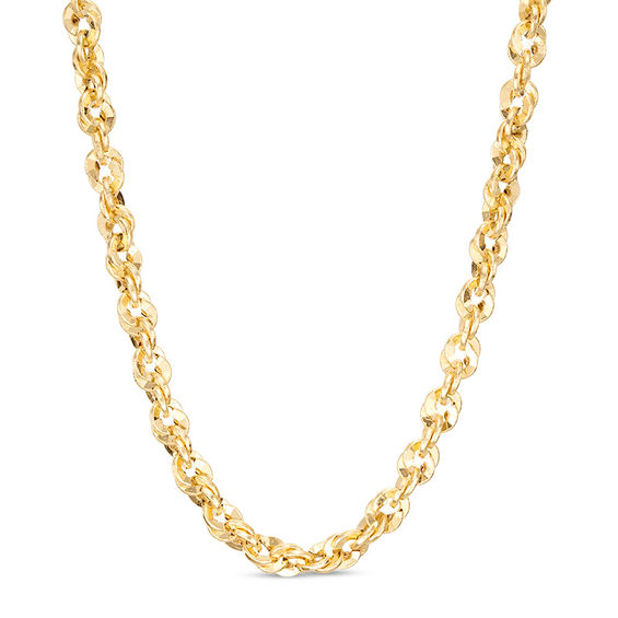 Ladies' 4.0mm Rope Chain Necklace in 10K Gold - 18"