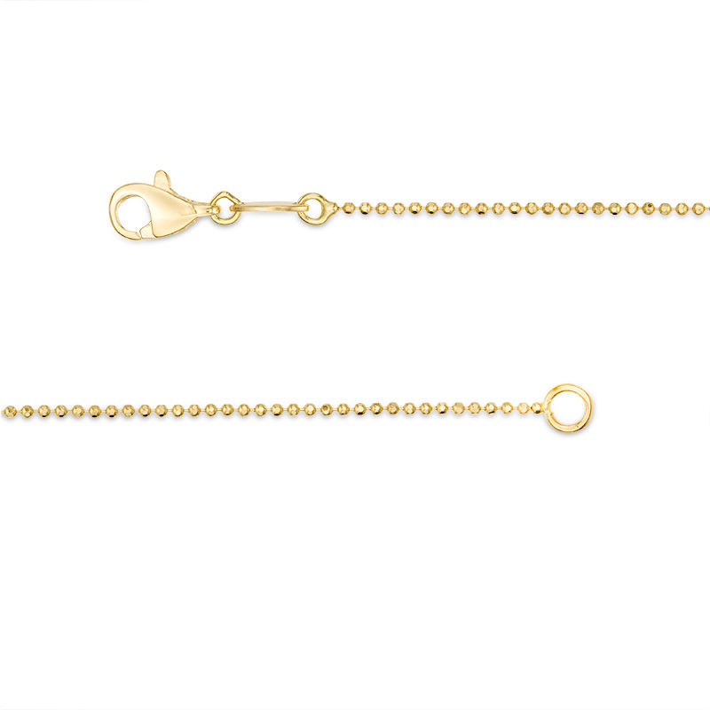 Main Image 2 of Teardrop Dangle Station Necklace in 10K Gold