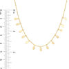 Thumbnail Image 3 of Teardrop Dangle Station Necklace in 10K Gold