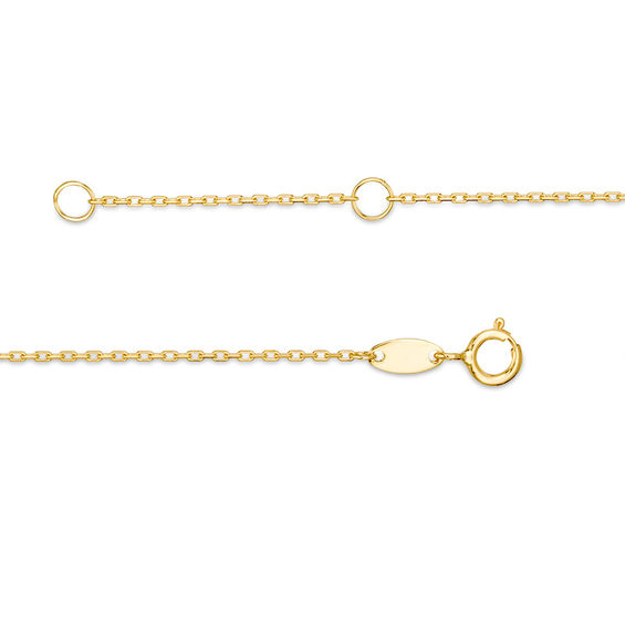Script "love" Anklet in 10K Gold - 10"