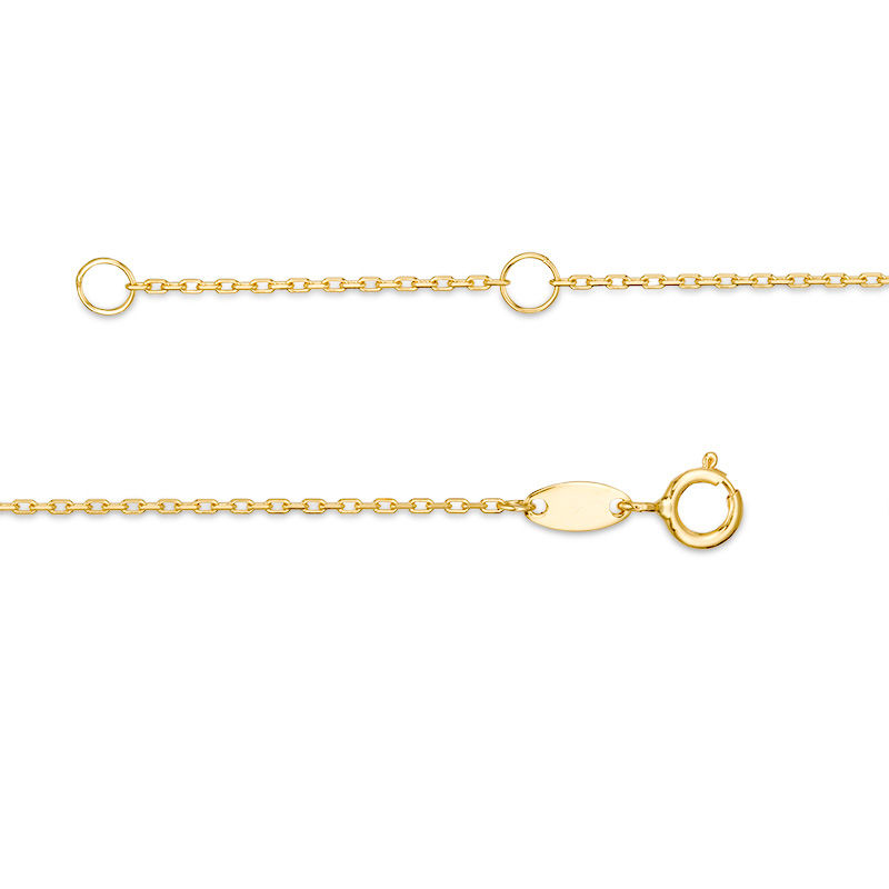 Main Image 2 of Script "love" Anklet in 10K Gold - 10"