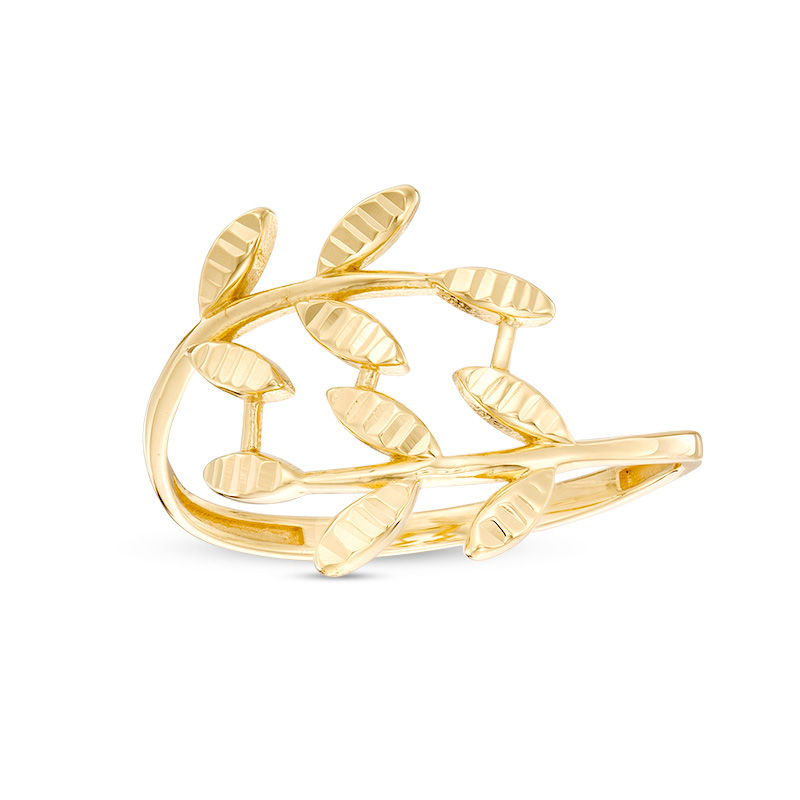 Main Image 1 of Diamond-Cut Tree Branch Bypass Ring in 10K Gold