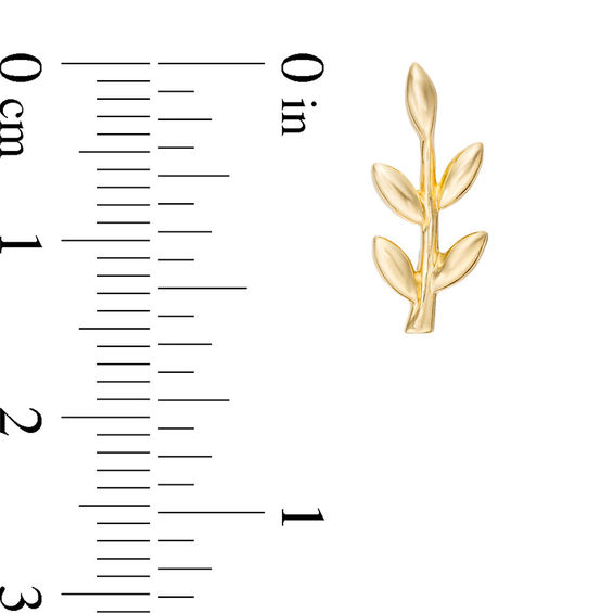 Tree Branch Stud Earrings in 10K Gold