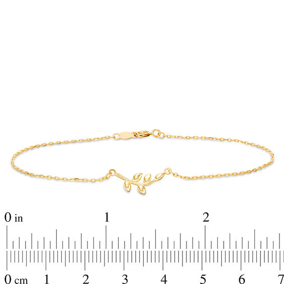 Curved Tree Branch Bracelet in 10K Gold - 7.25"