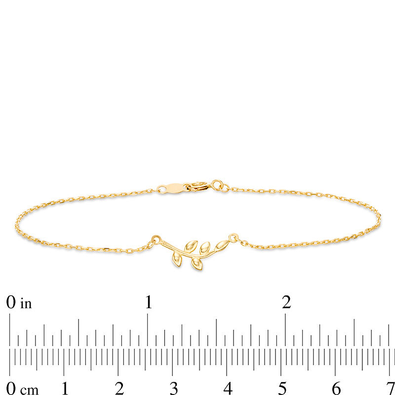 Curved Tree Branch Bracelet in 10K Gold - 7.25"