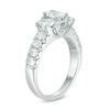 Thumbnail Image 1 of 2 CT. T.W. Certified Oval Diamond Past Present Future® Engagement Ring in 14K White Gold (I/I1)