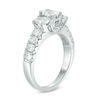 Thumbnail Image 2 of 2 CT. T.W. Certified Oval Diamond Past Present Future® Engagement Ring in 14K White Gold (I/I1)