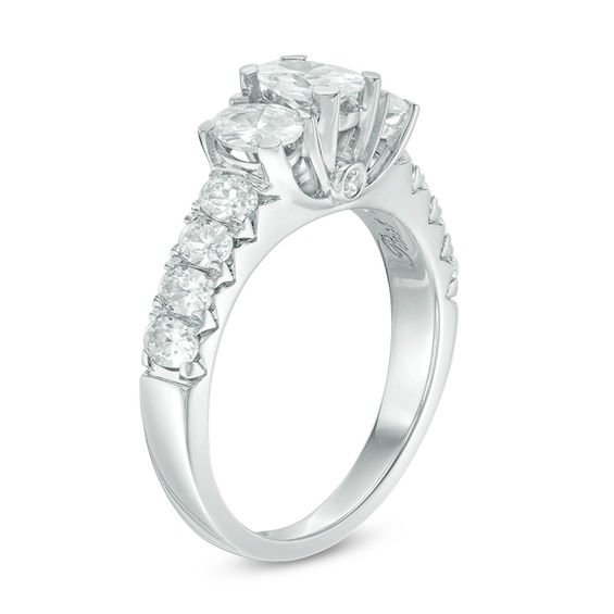 2 CT. T.w. Certified Oval Diamond Past Present FutureÂ® Engagement Ring in 14K White Gold (I/I1)