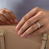 Thumbnail Image 3 of 2 CT. T.W. Certified Oval Diamond Past Present Future® Engagement Ring in 14K White Gold (I/I1)