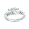 Thumbnail Image 3 of 2 CT. T.W. Certified Oval Diamond Past Present Future® Engagement Ring in 14K White Gold (I/I1)