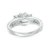 Thumbnail Image 4 of 2 CT. T.W. Certified Oval Diamond Past Present Future® Engagement Ring in 14K White Gold (I/I1)