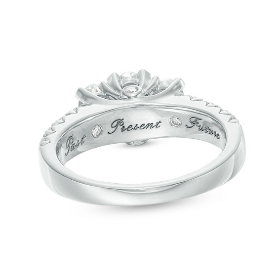 2 CT. T.w. Certified Oval Diamond Past Present FutureÂ® Engagement Ring in 14K White Gold (I/I1)